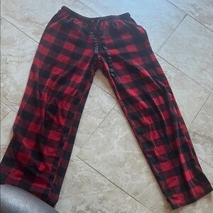 Red and Black Plaid Pajama Pants